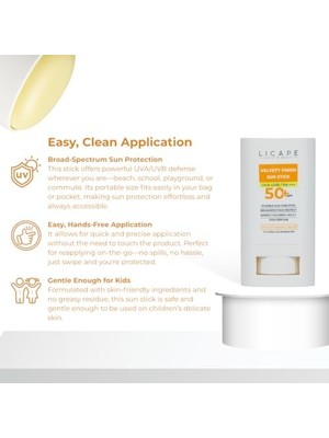 Plus Moda Licape Spf 50+ Güneş Kremi Stick – Yüksek Koruma & Suya Dayanıklı – Tüm Yaş Gruplarına Uygun, Hassas Cilt Dostu, Kolay Uygulama – 18 ml