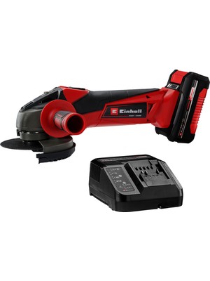 Einhell Akülü Avuç Taşlama Makinesi TC-AG 18/115 Li (1x4,0Ah) 4431133 | 18 V | Ø 115 mm | 28 mm kesme derinliği | yumuşak başlatma | ek tutamak | kesme diski dahil değildir  | 4.0 Ah akü + şarj