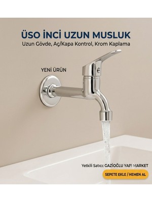 Üso Su Armatürleri Inci Serisi Mix Aç Kapa Tekli Musluk