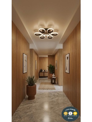 UltraMint Modern 3 Renk LED Avize, Geometrik Tasarım, Salon ve Oturma Odası Için