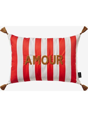 Chiara Alessi Amour Kırmızı Polyester Dekoratif Yastık 35X50 cm