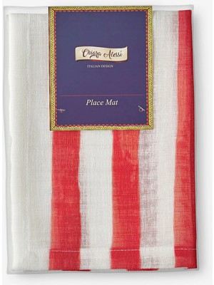 Chiara Alessi Cote D Azur Kırmızı Polyester Amerikan Servisi 35X50 cm