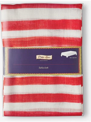 Chiara Alessi Cote D Azur Kırmızı Polyester Masa Örtüsü 160X240 cm