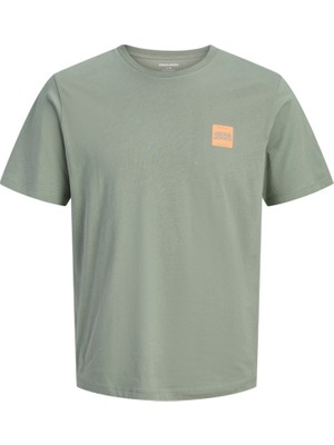 Jack & Jones Erkek Gögüs Baskili Bisiklet Yaka Tisört - Brandy