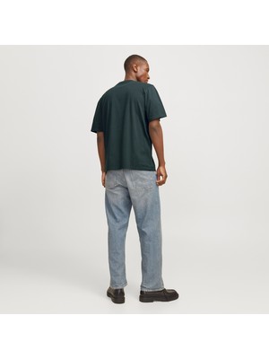Jack & Jones Erkek Gögüs Baskili Bisiklet Yaka Tisört - Vesterbro