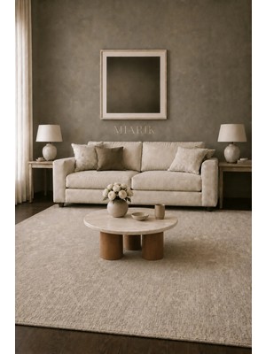 Miarik Design Traverten Ahsap Ayakli Orta Sehpa Fresia