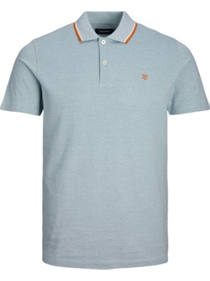 Jack & Jones Erkek Slim Fit Polo Yaka Tisört Mavi Paulos Casual Tarzında