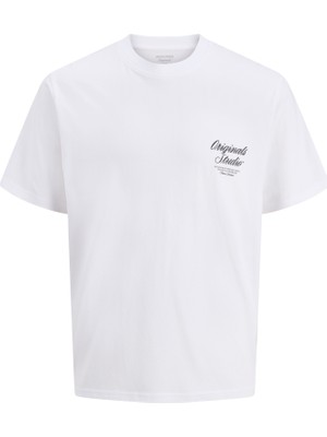 Jack & Jones Erkek Sirt Baskili Bisiklet Yaka Tisört - Norrebro