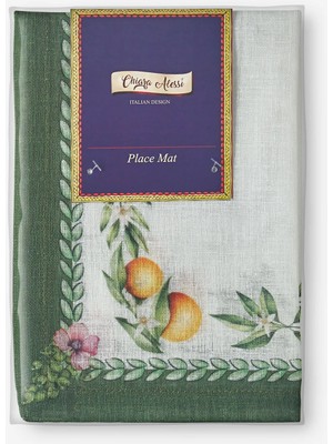 Chiara Alessi Carpe Diem Yeşil Polyester Amerikan Servis 35X50 cm
