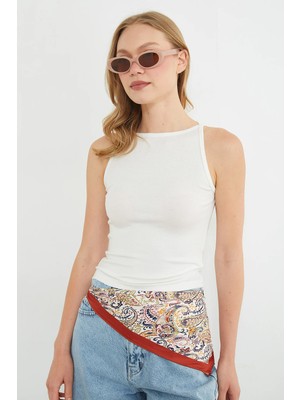 FullaModa Basic Kayık Yaka Slim Fit Bluz