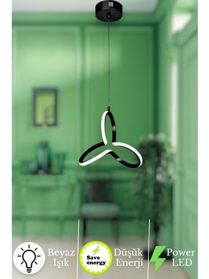 UltraMint Modern Siyah Kasa Beyaz Işık Sarkıt LED Avize, Şıklık ve Işık Uyumu