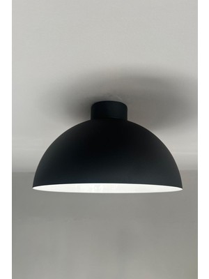 UltraMint Şık Siyah Plafonyer Avize, Tekli Sarkıt, Salon, Kafe, Dekoratif Aydınlatma