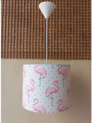 UltraMint Renkli Flamingo Desenli Çocuk ve Bebek Odası Sarkıt Avize
