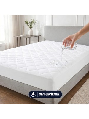 Formeya Adelya Kapitone Fitted Full Kenar Su Sıvı Geçirmez Alez Yatak Koruyucu Tek Çift Battal