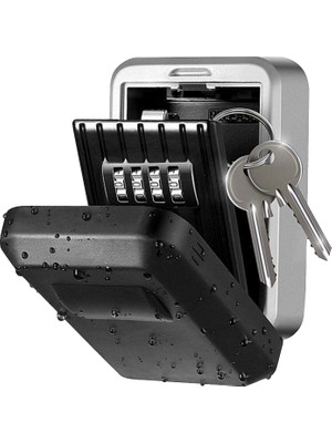 Mühlen Safe Key 6 Şifreli Çelik Kasa Anahtar Kasası Duvara Monteli Su Geçirmez 13x9.5x5 cm