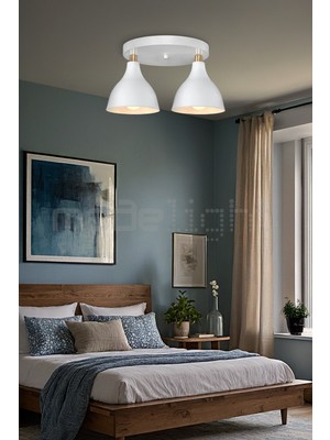 UltraMint Şık 2'li LED Avize Seti, Çok Amaçlı Beyaz Aydınlatma, Modern Tasarım