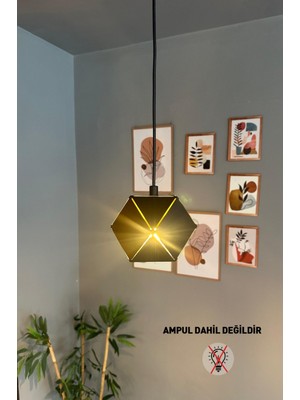 UltraMint Şık Siyah Tekli E14 Sarkıt Avize, Salon ve Yatak Odası Için Modern Aydınlatma