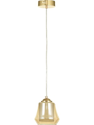 UltraMint Modern Gold Kaplama Çift Camlı Oturma Odası Sarkıt Avize