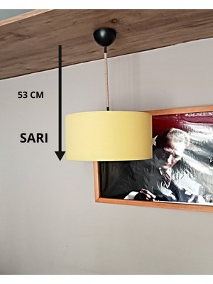 UltraMint Sarı Jüt Örgü Kablo Yedek Başlık, Genç ve Çocuk Odası, Salon, Antre Için