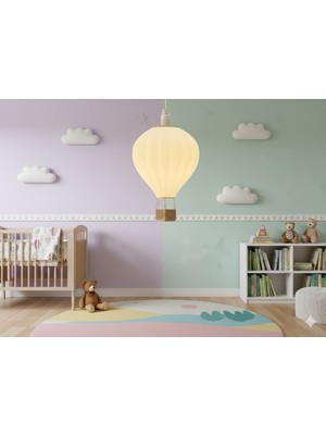 UltraMint 3D Uçan Balon Tasarımlı Modern Sarkıt Avize, Masalsı Kapadokya Ilhamı