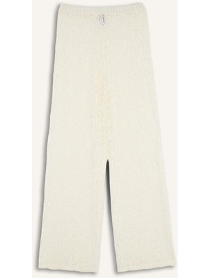 DeFacto Regular Fit Elastik Bel Tül Ekru Plaj Pantolonu H3066AX26SP
