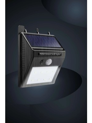 Uravas Store Bahçe Aydınlatma Sensörlü Güneş Enerjili Duvar Lambası 40 LED Işık