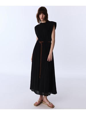 Twist Kemerli Kumaş Mıx Elbise TS1260002630001
