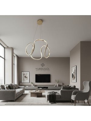 UltraMint Modern 3 Renk Işık Avize, Salon ve Oturma Odası Için Şık Aydınlatma