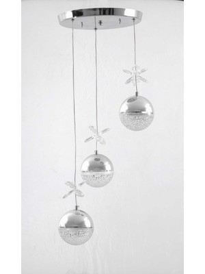 UltraMint Modern Ledli Drop Model 3 Renkli Avize, Şık ve Zarif Tasarım