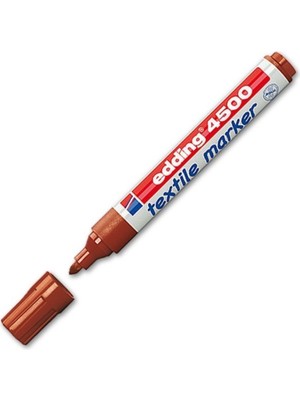  edding t-shirt kalemi kumaş kalemi yuvarlak uçlu 2-3 mm kahve 4500 (10 lu paket)