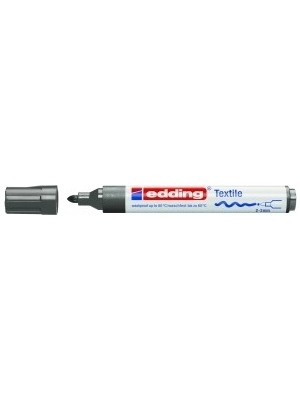  edding t-shirt kalemi 4500 tekstil markörü - kumaş boyama kalemi 2-3mm kalemi gri (10 lu paket)