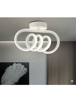 UltraMint Şık Beyaz LED Işıklı Tavan Avizesi, Modern ve Şık Tasarım