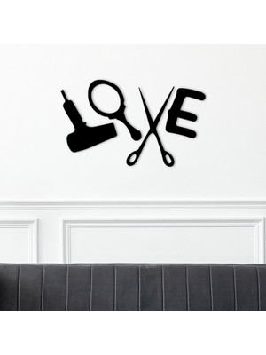 To Design Lab Kuaför Berber Love Temalı Dekoratif Tablo