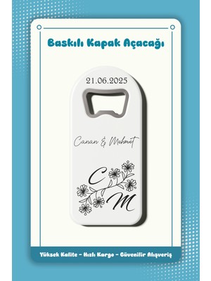 Lora Wedding Söz Nişan Düğün Magnet Açacak Hediyelik 25 Adet | Çiçek Desenli Magnetli Dikdörtgen Açacak | Kalıcı Hediyelik |kişiye Özel | 23001-5