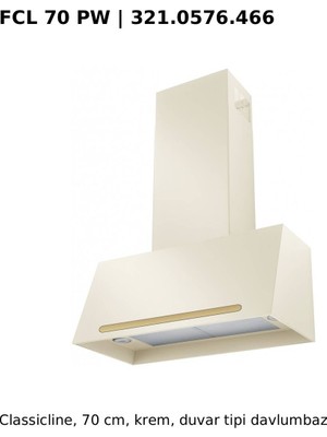 Franke - Classicline Fcl 70 Pw Krem Davlumbaz Outlet - 321.0576.466-