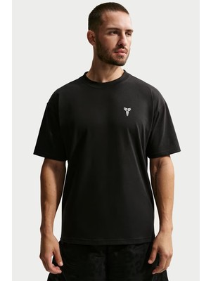 Nike Kobe Mens Dri Fit Loose Fit Basketball Tshirt Bol Kesim Kısa Kollu  Bisiklet Yaka Erkek Tişört Siyah
