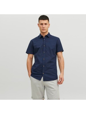 Jack & Jones Erkek Slim Fit Kisa Kollu Gömlek - Summer