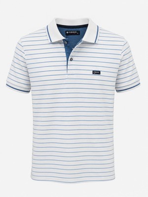 Classics Men Gewer Slim Fit Erkek Polo Yaka Kısa Kol Çizgili Tişört  7702