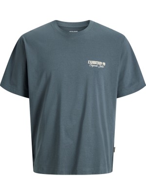 Jack & Jones Erkek Gögüs Baskili Bisiklet Yaka Tisört - Roxbury