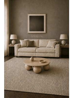 Miarik Design Antonella-Mermer Tabla 3 Küreli Orta Sehpa