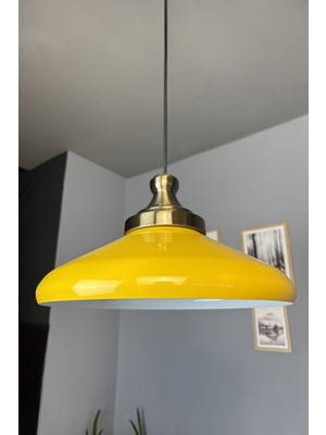 UltraMint Modern Açık Sarı Eskitme Sarkıt Avize, Salon Şıklığını Tamamlar