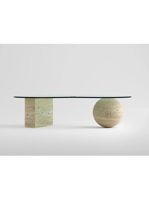 Miarik Design Blanca-Traverten Orta Sehpa