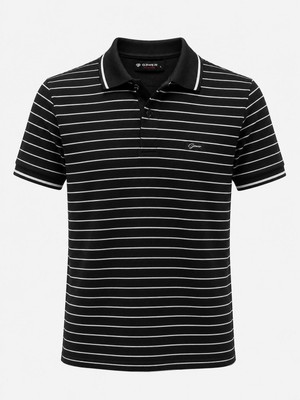 Classics Men Gewer Slim Fit Erkek Polo Yaka Kısa Kol Çizgili Tişört  7702