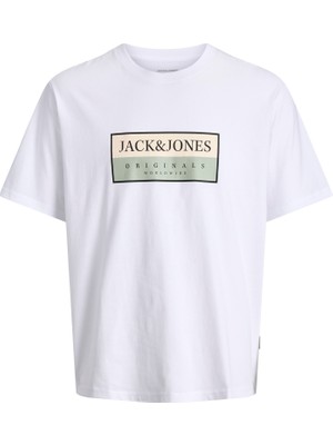 Jack & Jones Erkek Gögüs Baskili Bisiklet Yaka Tisört - Frederiksberg