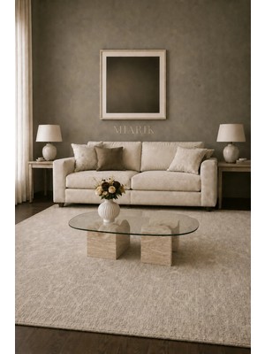 Miarik Design Vivas - Asimetrik Ayak Camlı Orta Sehpa
