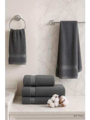 Elif Mira 4’lü Banyo Havlusu Seti %100 Pamuklu 70X140 cm Pleasure