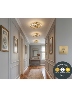 UltraMint Modern LED Plafonyer Avize, 3 Renk, Şık ve Çok Amaçlı Aydınlatma