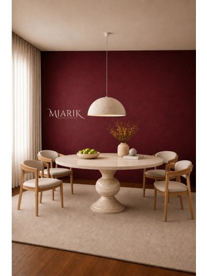 Miarik Design Jackson-Traverten Mermer Kum Saati Masa