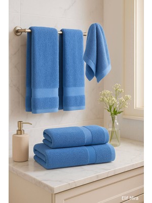Elif Mira 4’lü Banyo Havlusu Seti %100 Pamuklu 70X140 cm Pleasure