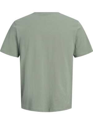 Jack & Jones Erkek Gögüs Baskili Bisiklet Yaka Tisört - Brandy
